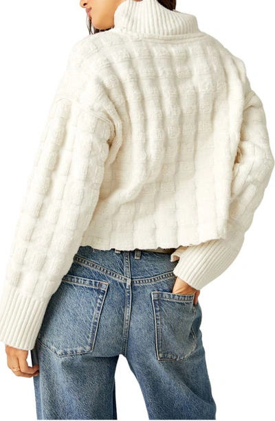 Shop Free People Care Soul Searcher Mock Neck Sweater In Ivory