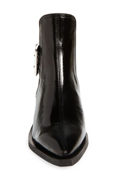 Shop Ganni Buckle Chelsea Boot In Black