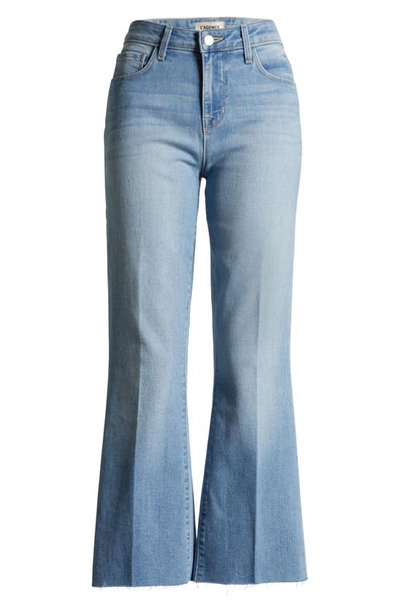 Shop L Agence Kendra Raw Hem Crop Flare Jeans In Canyon