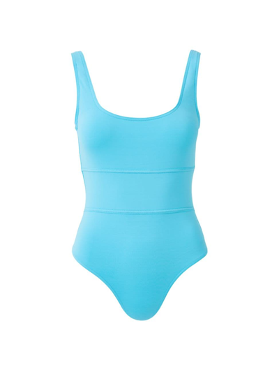 Shop Melissa Odabash Women's Perugia Metallic One-piece Swimsuit In Turquoise