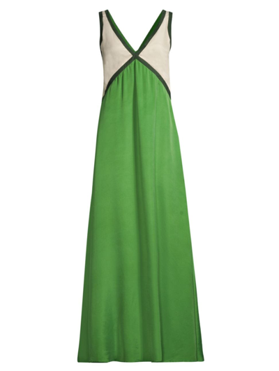 Shop Sancia Women's Sonora Naomi Colorblocked Maxi Dress In Bottle Green