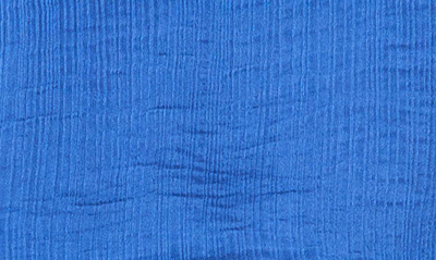 Vince Camuto Square Neck Textured Satin Top In Sapphire Blue