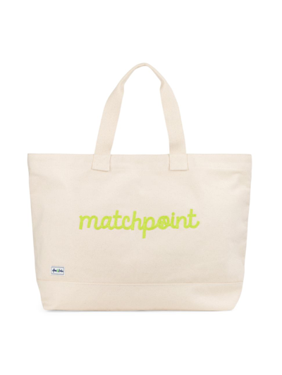 Shop Ame & Lulu Matchpoint Country Club Tote Bag In Cream