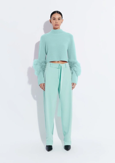 Lapointe Matte Crepe Belted Trouser In 10