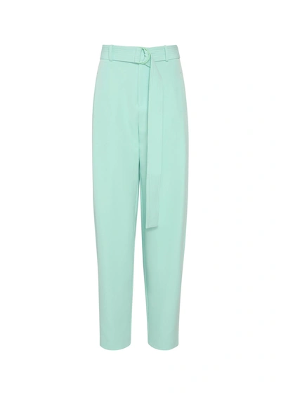 Lapointe Matte Crepe Belted Trouser In 10