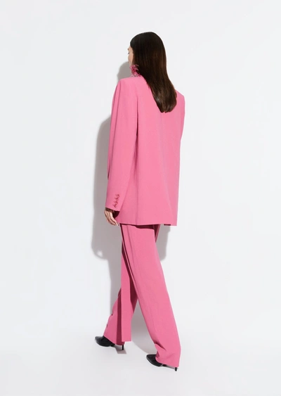 Lapointe Pebble Crepe Belted Trouser In 14