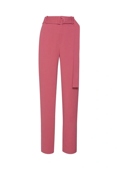 Lapointe Pebble Crepe Belted Trouser In 14