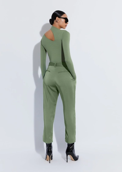 Lapointe Satin Belted Cropped Pant In 14