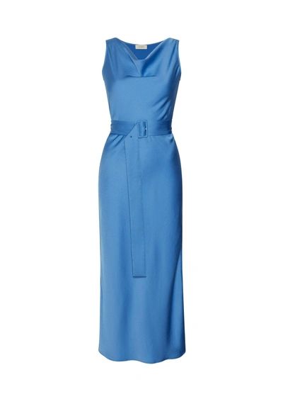 Lapointe Satin Bias Belted Dress In 14