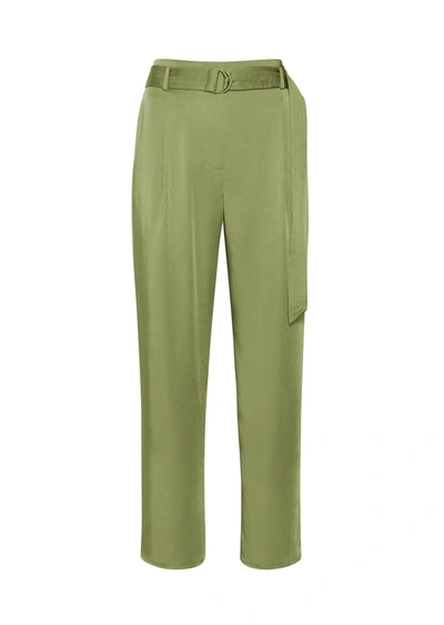 Shop Lapointe Satin Belted Cropped Pant In 14