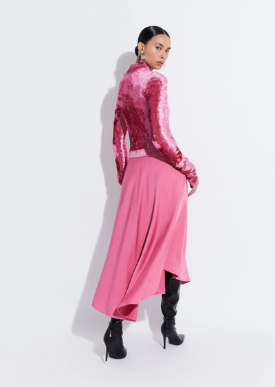 Lapointe Satin Handkerchief Skirt In 12
