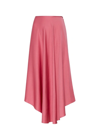 Lapointe Satin Handkerchief Skirt In 12