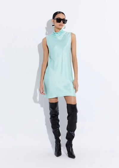 Shop Lapointe Satin Sleeveless Dress In 14