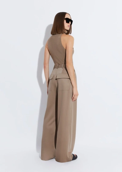 Lapointe Wool Relaxed Pleated Pant In 14