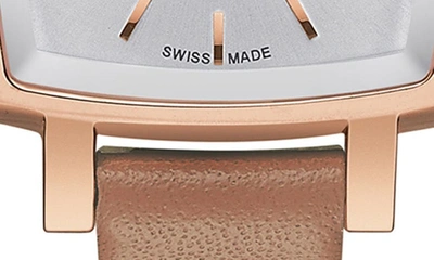 Tissot Lovely Summer Leather Strap Square Watch & Interchangeable Straps Set, 20mm In Tan