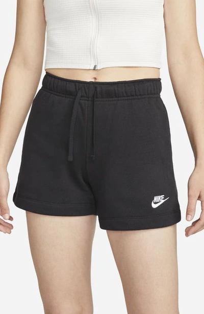 Shop Nike Club Fleece Shorts In Black/ White