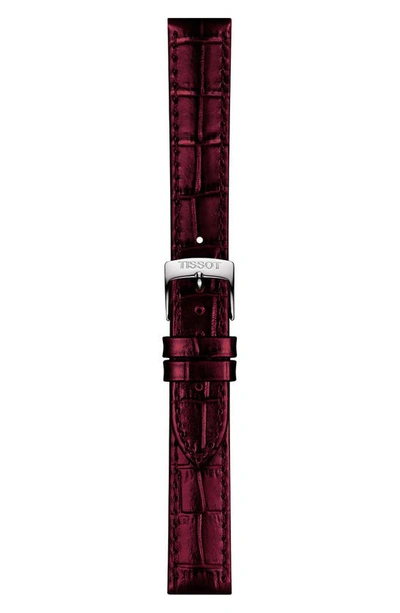 Tissot Women's Swiss Carson Premium Lady Burgundy Leather Strap Watch 30mm In Bordeau