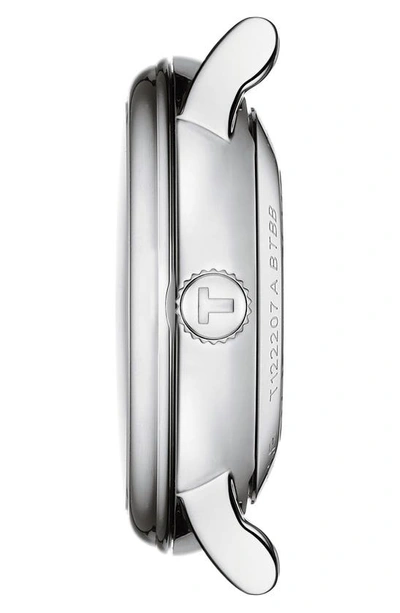 Shop Tissot Carson Premium Diamond Leather Strap Watch, 30mm In Black