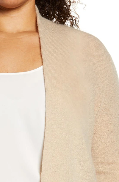 Vince Wool & Mohair Blend Open Cardigan In Heather Clay