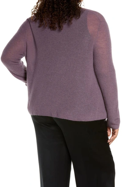 Shop Vince Wool & Mohair Blend Open Cardigan In Fig