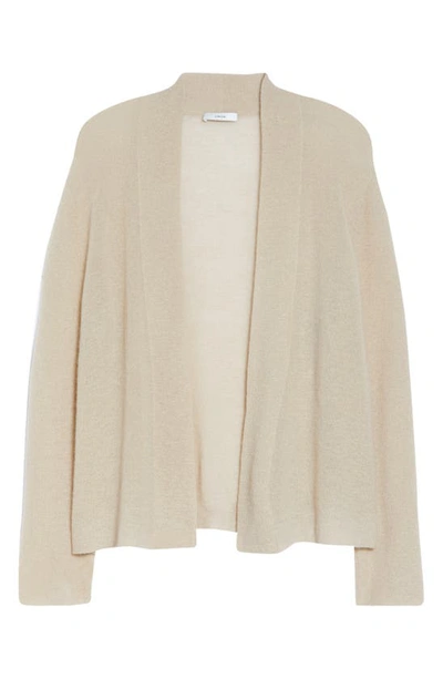 Vince Wool & Mohair Blend Open Cardigan In Heather Clay