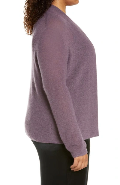 Shop Vince Wool & Mohair Blend Open Cardigan In Fig