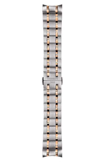 Shop Tissot Chemin Des Tourelles Two-tone Bracelet Watch, 42mm In Silver