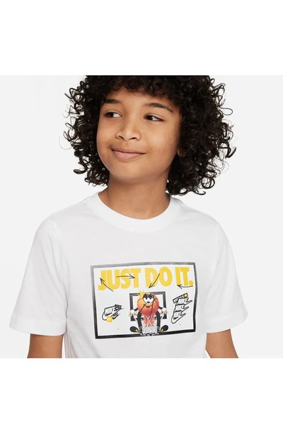 Shop Nike Kids' Just Do It T-shirt In White