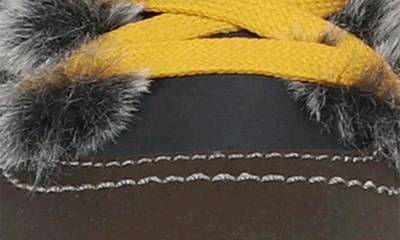 Aquatherm By Santana Canada Mara Waterproof Faux Fur Boot In Grey Mustard