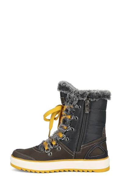 Aquatherm By Santana Canada Mara Waterproof Faux Fur Boot In Grey Mustard