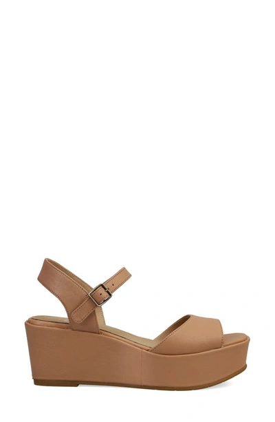 Eileen Fisher Mime Platform Sandal In Latte