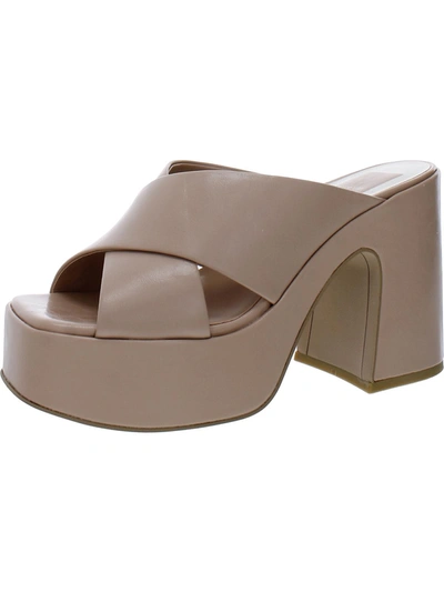 Shop Dolce Vita Wonder Womens Slip On Wedge Platform Sandals In Gold