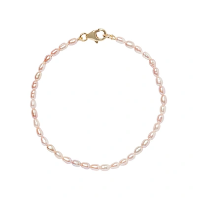 Shop Olivia & Pearl Seed Pearl Bracelet Pink In Spbra/pink/14k