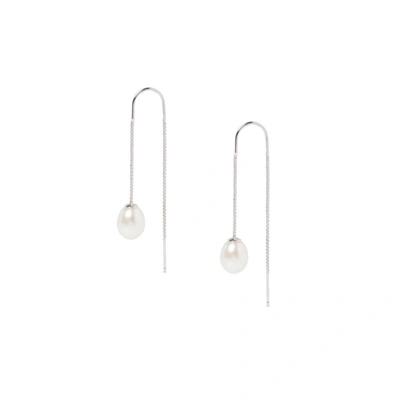 Shop Olivia & Pearl Oh So Fine Vermeil Drop Pearl Earring In O&p/dpe/ver/wg