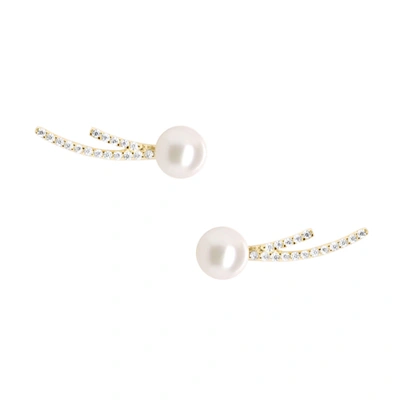 Shop Olivia & Pearl Starlet Ear Climber In O&p/sec/yg