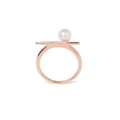 Shop Olivia & Pearl Starlet Pearl Ring In O&p/spr/rg/s
