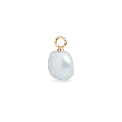 Shop Olivia & Pearl Baroque Pearl Charm In Baroq/pc/yg