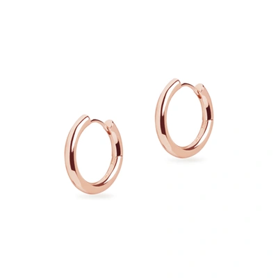 Olivia & Pearl Midi Chunky Hoop Earrings In Mche/rg
