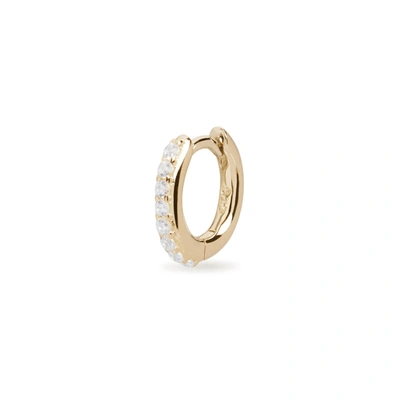 Olivia & Pearl Tiny Diamond Huggie Earring In Dhe/tiny/rg