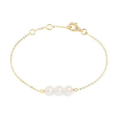 Shop Olivia & Pearl Oh So Fine Trio Bracelet In Triobr/rg