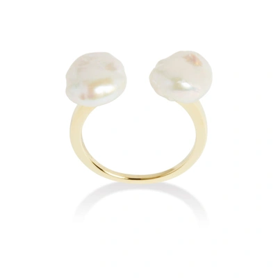 Shop Olivia & Pearl Uat Baroque Pearl Ring In Baroq/pr/rg/s