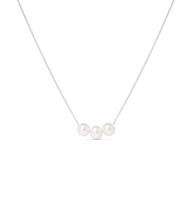 Shop Olivia & Pearl Oh So Fine Trio Necklace In O&p/trio/wg