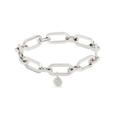 Shop Olivia & Pearl Uat Link Chain Charm Bracelet In Lcc/brac/ss