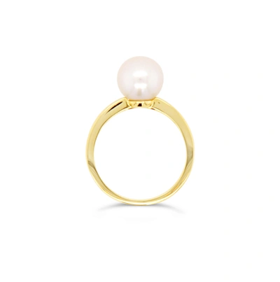 Shop Olivia & Pearl Power Pearl Ring In O&p/ppr/yg/l