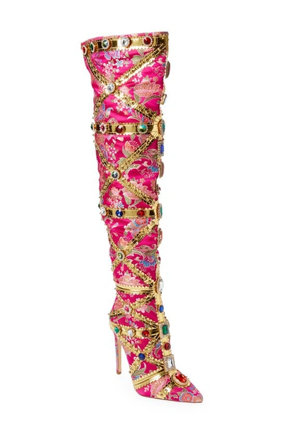 Azalea Wang Berkley Knee High Boot In Pink