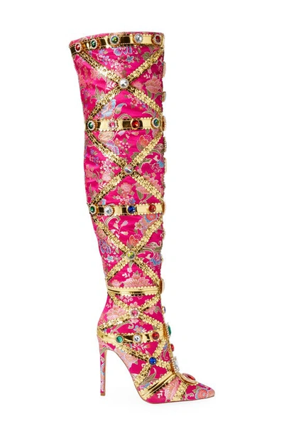 Azalea Wang Berkley Knee High Boot In Pink