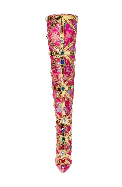 Azalea Wang Berkley Knee High Boot In Pink
