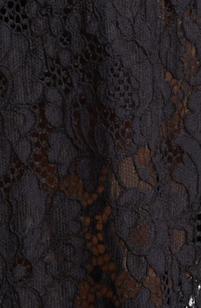 Shop Zimmermann Matchmaker Floral Lace Belted Long Sleeve A-line Dress In Black