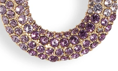 Shop Kendra Scott Mikki Pavé Pendant Necklace In Gold Purple Mauve