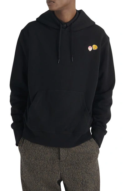 Shop Rag & Bone Rbny Apple Graphic Hoodie In Black